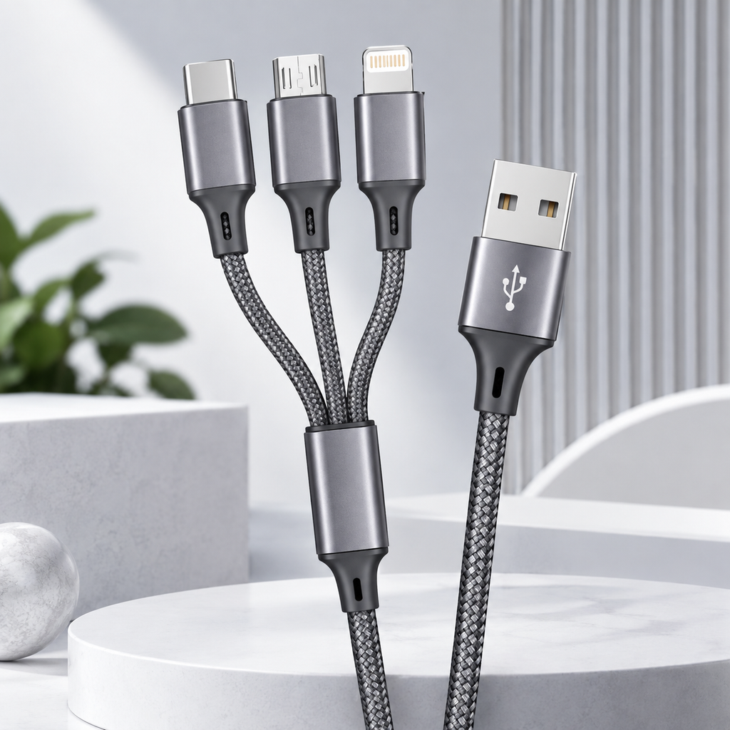 Cable micro usb + Iphone + type c